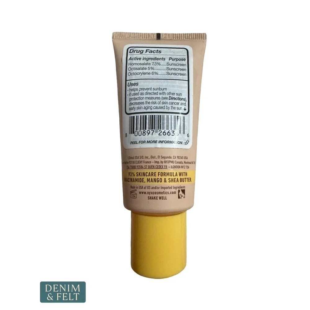 NEW NYX Buttermelt Glaze Soft Glow Skin Tint SPF 30 01 Whipped Butta 1.01 oz